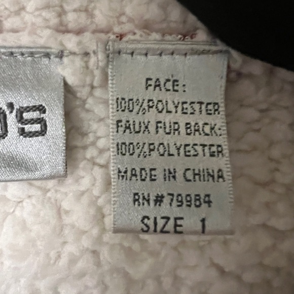 Women’s Chicos Red Sherpa lined vest size 1- medium - Picture 6 of 6